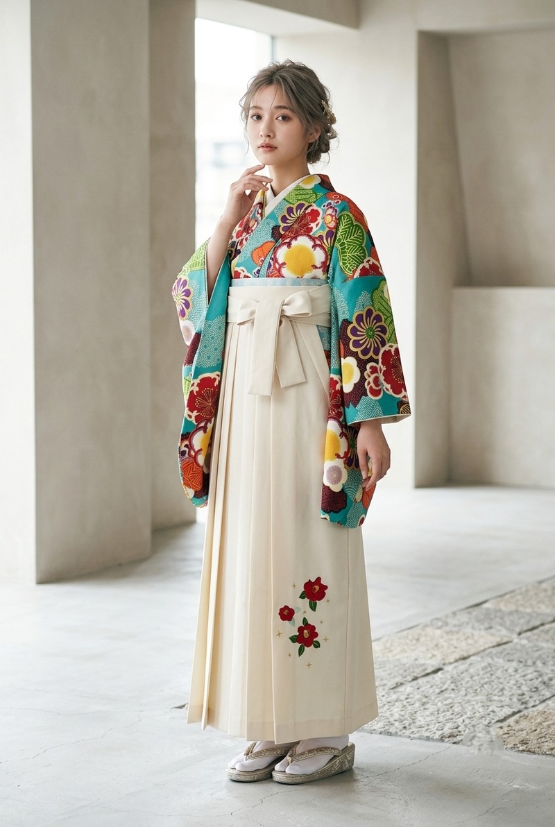 白地に彩花